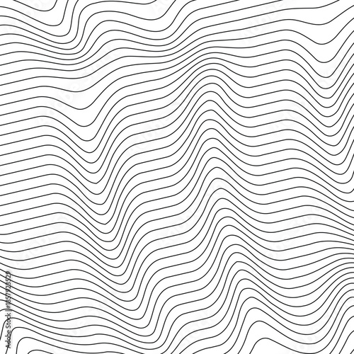 Smooth waves in abstract contour illusion
