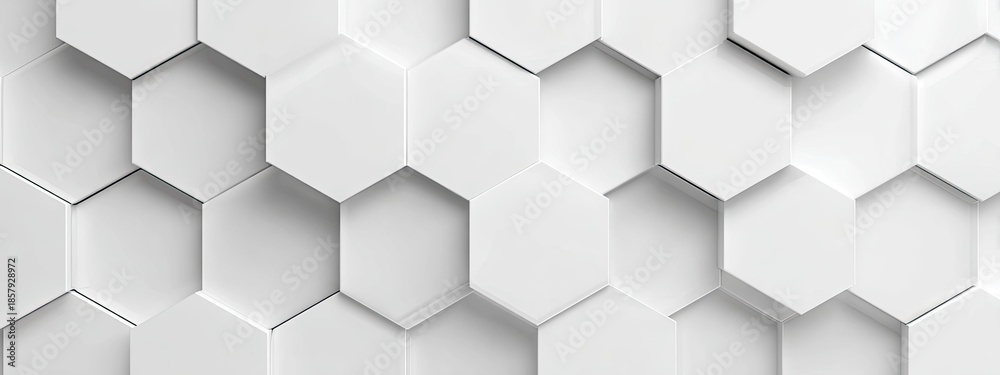 Naklejka premium White textured hexagonal pattern background