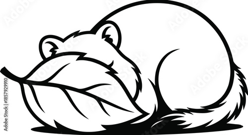 Quokka character vector illustration with a happy smile