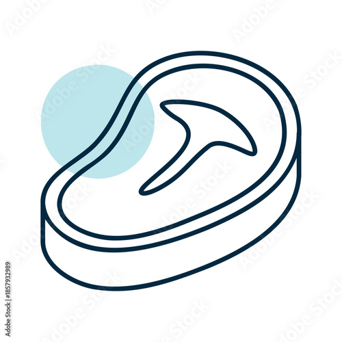 T-Bone Steak Meat Cut Flat Icon