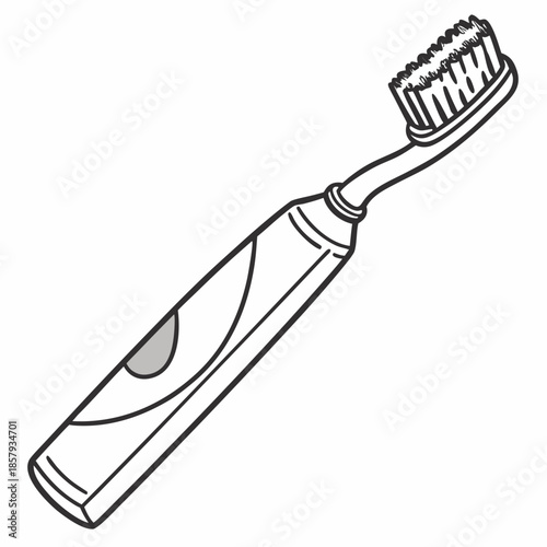 Minimal Flat Blue Toothbrush Icon