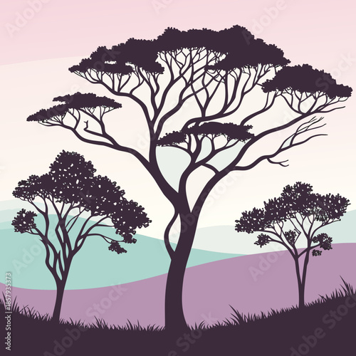 Minimal Pastel Tree Design 1