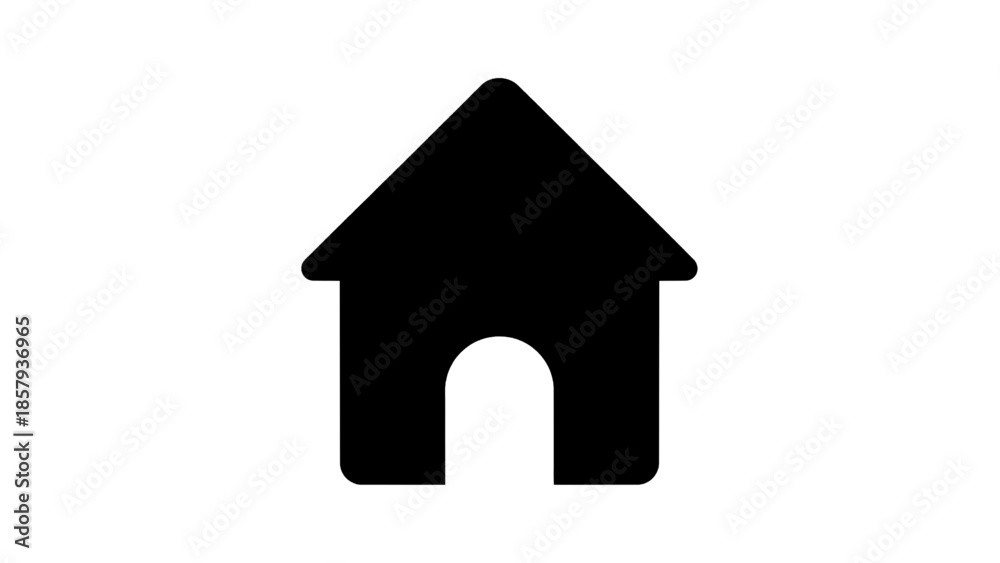 Fototapeta premium Vector illustration of a house icon on a transparent background