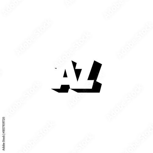 Free Download AZ Negative Space Monogram Logo – Modern Minimal Lettermark Design - GFXLoad