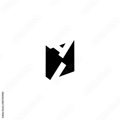Free Download AV Negative Space Monogram Logo – Modern Minimal Lettermark Design - GFXLoad