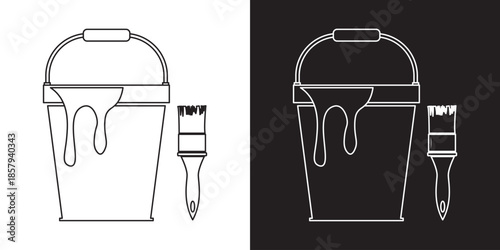 Collection of painting related icons, various painting tools, paint icons icon template editable resizable 