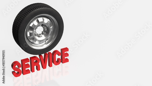 Professional Automotive Service and Vehicle Maintenance Concept 3d render.