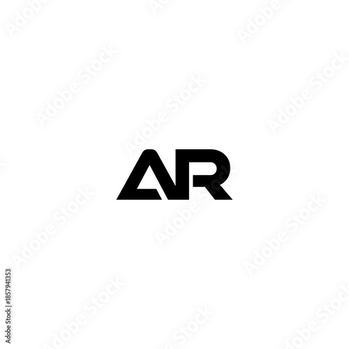 Free Download AR Negative Space Monogram Logo – Modern Minimal Lettermark Design - GFXLoad