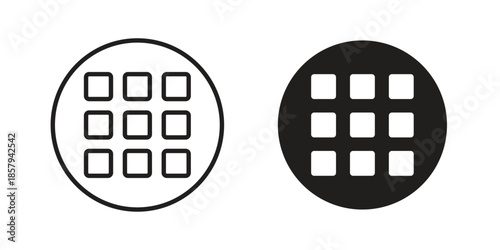 Apps icons. Outline and filled icons. Vector Graphic. EPS 10