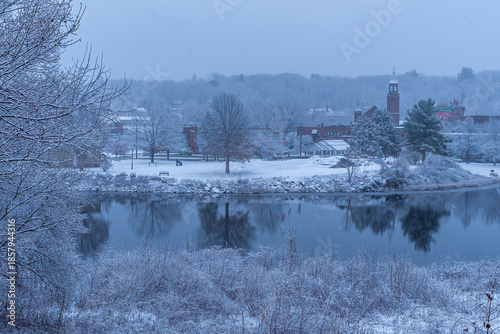Putnam in Connecticut in snowy Winter