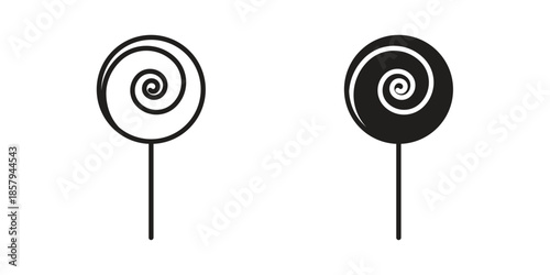 Candy icons. Outline and filled icons. Vector Graphic. EPS 10