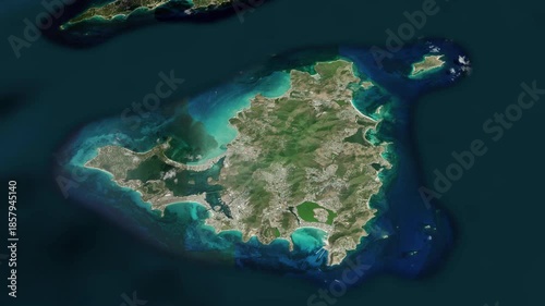 Saint Martin Map Animation