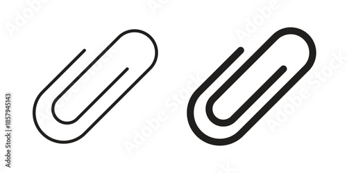 Clip icons. Outline and filled icons. Vector Graphic. EPS 10
