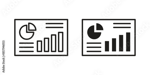 Dashboard icons. Outline and filled icons. Vector Graphic. EPS 10