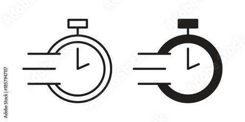 Express icons. Outline and filled icons. Vector Graphic. EPS 10