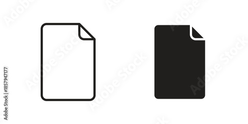 File icons. Outline and filled icons. Vector Graphic. EPS 10