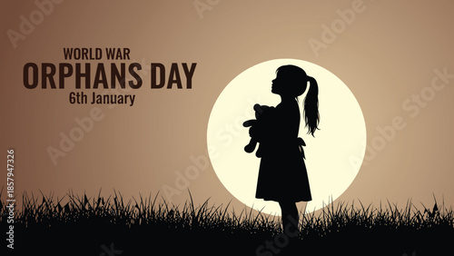 World orphans day awareness silhouette