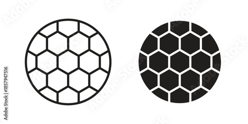 Football icons. Outline and filled icons. Vector Graphic. EPS 10