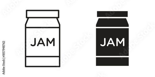 Jam icons. Outline and filled icons. Vector Graphic. EPS 10