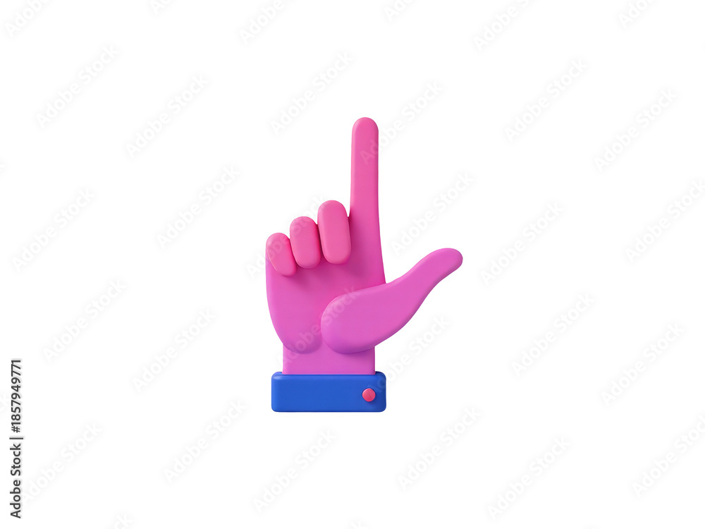 Obraz premium A close-up shot of a pink object with a finger resting on it