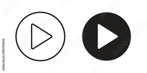 Free Download Play icons. Outline and filled icons. Vector Graphic. EPS 10 - GFXLoad