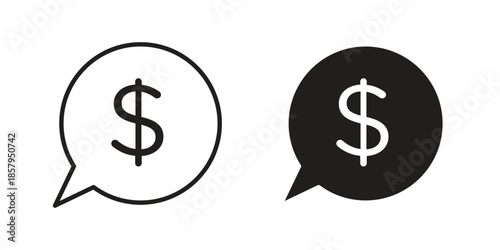 Question icons. Outline and filled icons. Vector Graphic. EPS 10