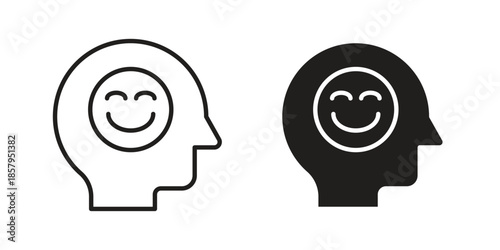 Self expression icons. Outline and filled icons. Vector Graphic. EPS 10
