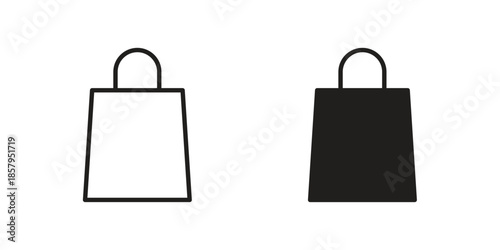 Shopping icons. Outline and filled icons. Vector Graphic. EPS 10