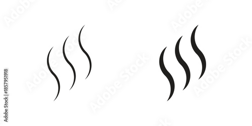 Smoke icons. Outline and filled icons. Vector Graphic. EPS 10