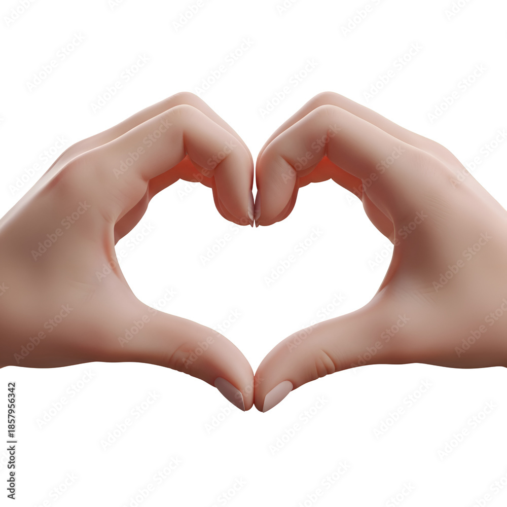 Fototapeta premium Hands Forming Heart Shape Gesture.