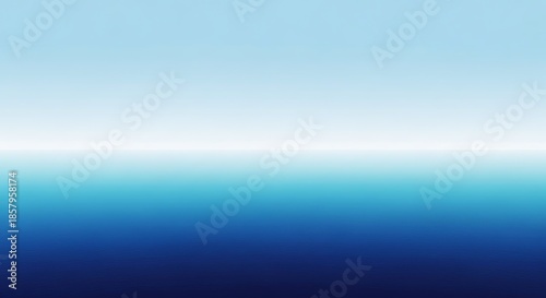 Gradient of blues seamless transition from the sky to the water