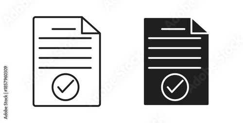 Accept document icons. EPS 10. Graphic icon vector designs