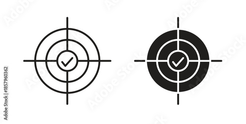 Accuracy icons. EPS 10. Graphic icon vector designs
