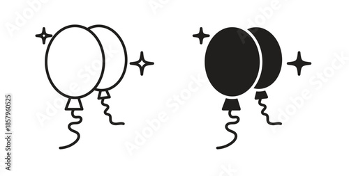 Balloons icons. EPS 10. Graphic icon vector designs