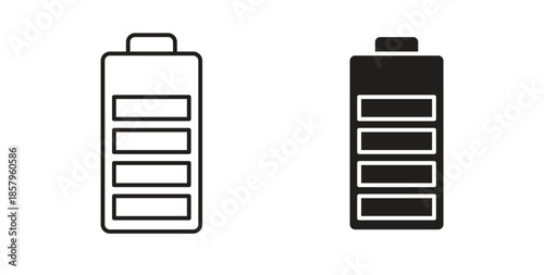 Battery icons. EPS 10. Graphic icon vector designs