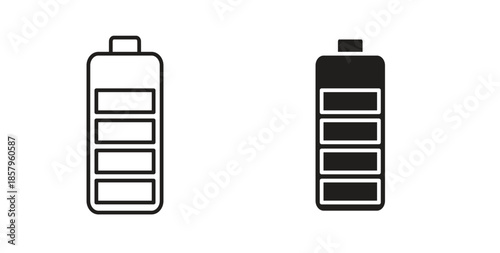 Battery icons. EPS 10. Graphic icon vector designs