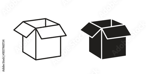 Box icons. EPS 10. Graphic icon vector designs