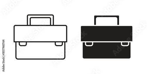 Briefcase icons. EPS 10. Graphic icon vector designs