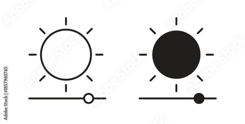 Brightness icons. EPS 10. Graphic icon vector designs