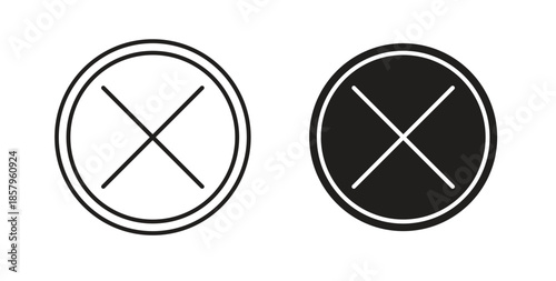 Cancel icons. EPS 10. Graphic icon vector designs