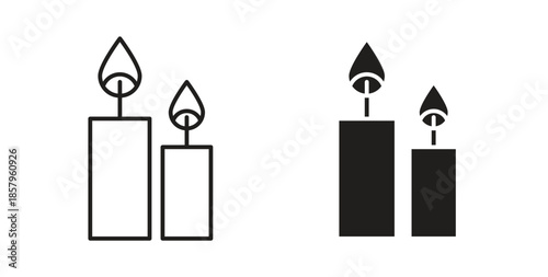 Candle icons. EPS 10. Graphic icon vector designs