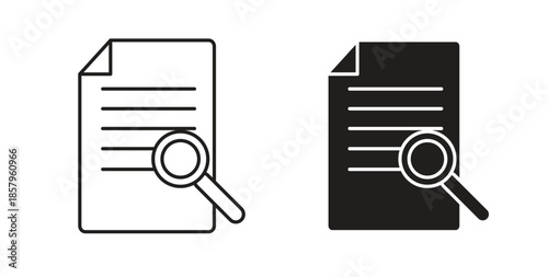 Case study icons. EPS 10. Graphic icon vector designs