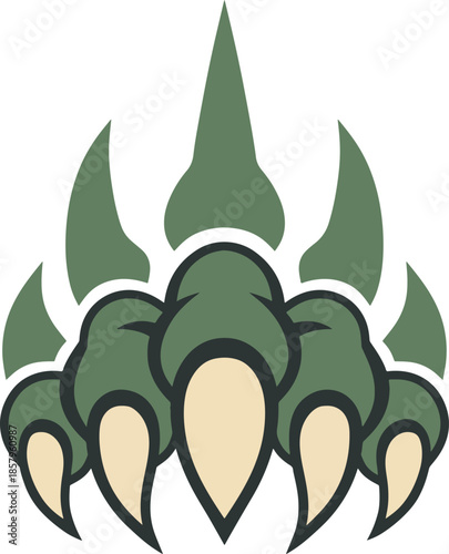 Stylized Dragon or Monster Claw Mark Icon