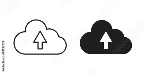 Cloud upload icons. EPS 10. Graphic icon vector designs