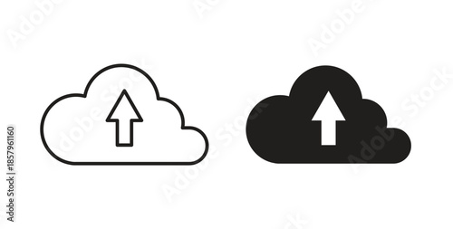 Cloud upload icons. EPS 10. Graphic icon vector designs