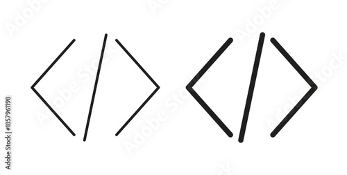 Code icons. EPS 10. Graphic icon vector designs