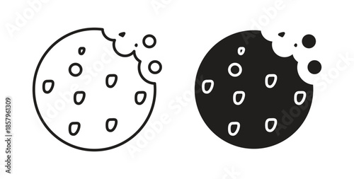 Cookie icons. EPS 10. Graphic icon vector designs