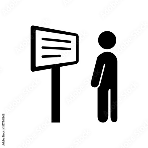 案内板を見ている人をイメージしたアイコン