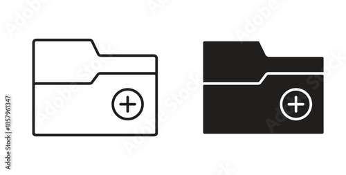 Create folder icons. EPS 10. Graphic icon vector designs