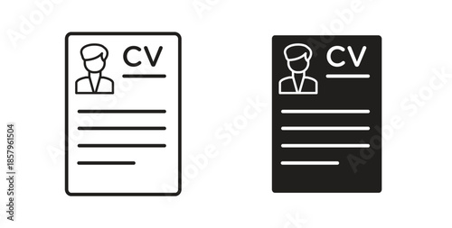 CV icons. EPS 10. Graphic icon vector designs
